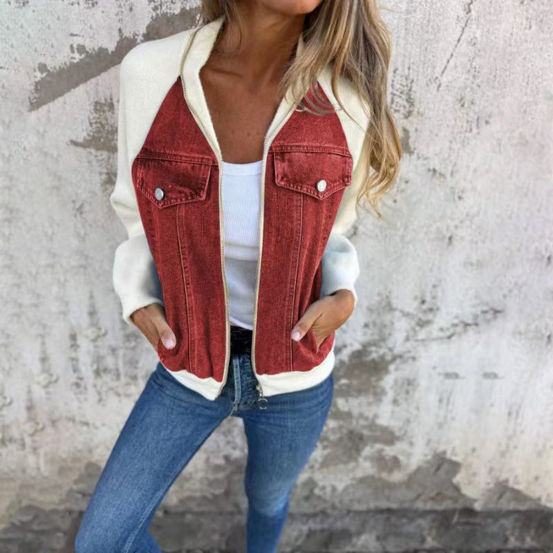 Veste en jeans décontractée pour femme