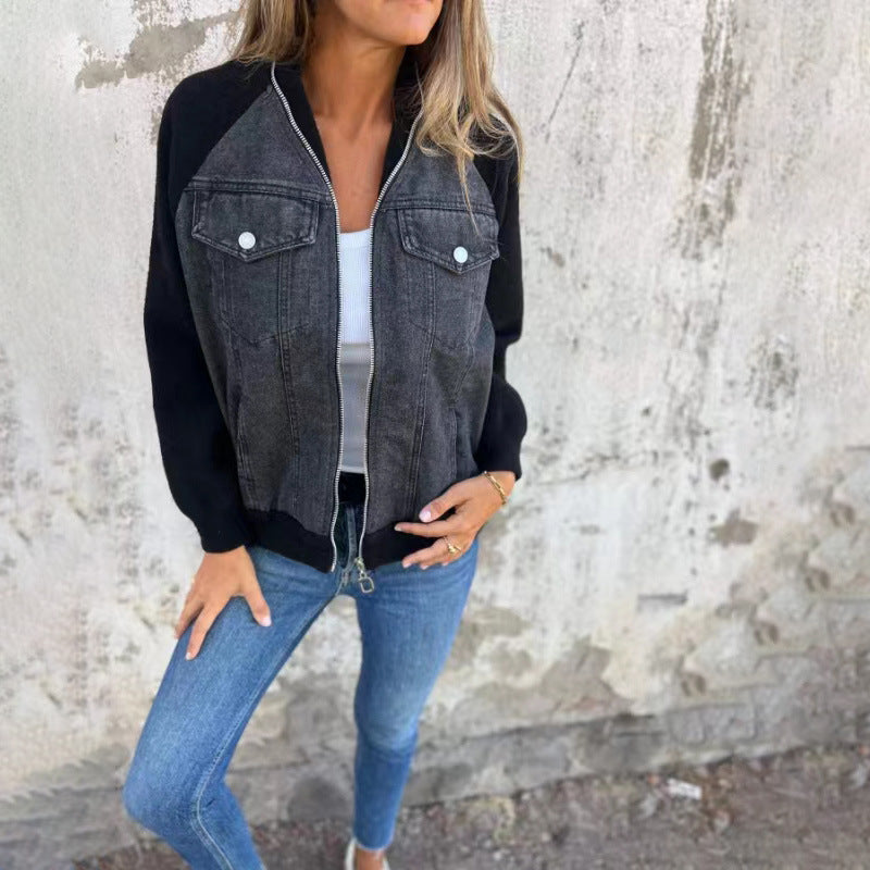 Veste en jeans décontractée pour femme