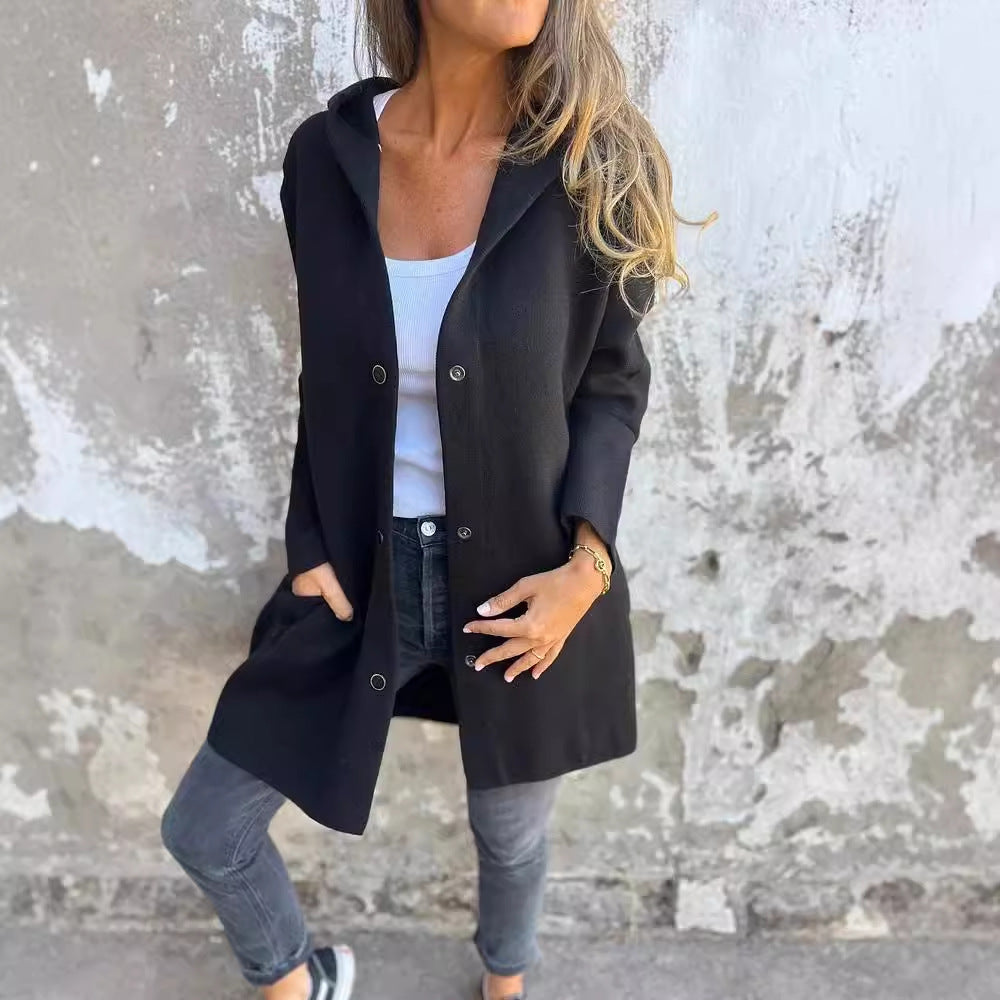 Cardigan décontracté à capuche