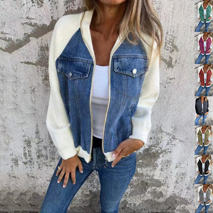 Veste en jeans décontractée pour femme