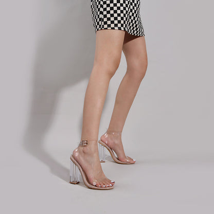 Chaussures transparentes chic pour femme