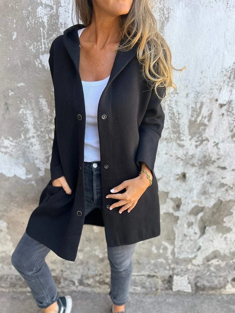Cardigan décontracté à capuche